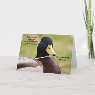 Carte De Remerciements Duck je pense à toi Card