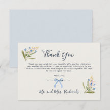 Dusty Blue Wildflowers Watercolor Typography