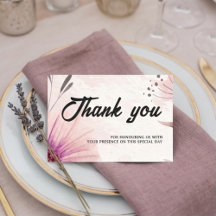 Dusty Pink & Mauve Watercolor Floral Wedding