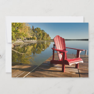 Carte De Remerciements Eau   Adirondack Chaise au lac
