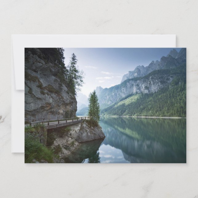 Carte De Remerciements Eau | Lac Gosau Salzkammergut Autriche (Devant)