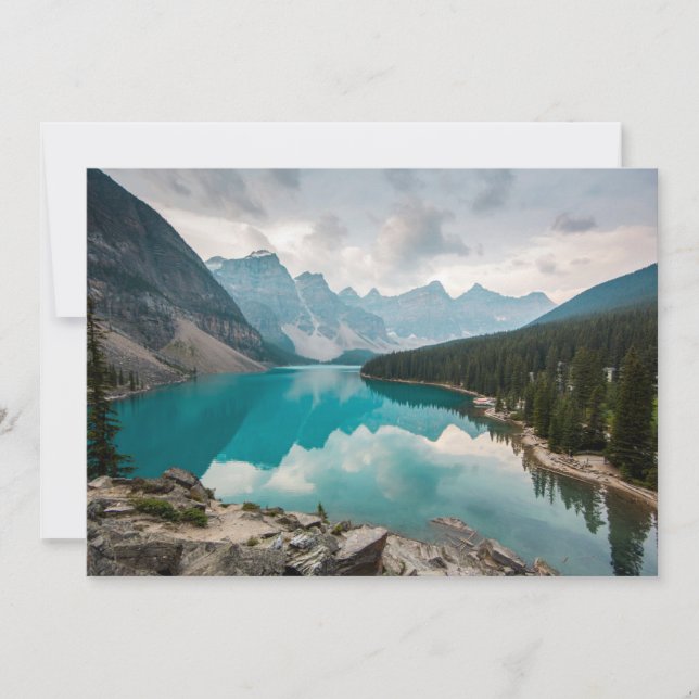 Carte De Remerciements Eau | Moraine Lake Alberta Canada (Devant)