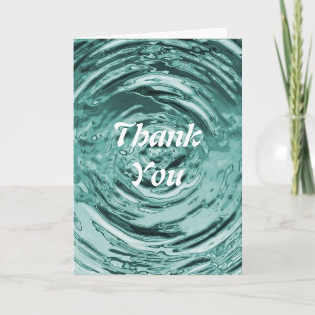 Carte De Remerciements Eau Turquoise (Devant)