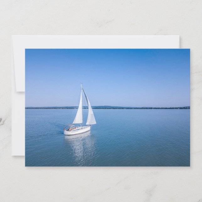 Carte De Remerciements Eau | Yacht au lac Balaton en Hongrie (Devant)