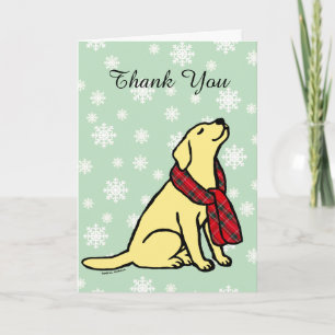 Carte De Remerciements Écharpe tatan jaune du Labrador 2