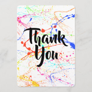 Carte de remerciements éclaboussé