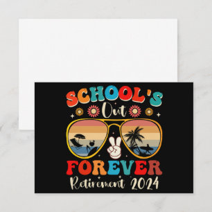 Carte De Remerciements Écoles Out Forever Retraité Enseignant Jour Dernie