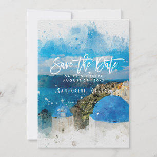 Carte De Remerciements Économies de mariage d'été de Santorini Grèce la