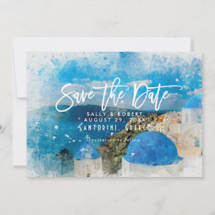 Carte De Remerciements Économies de mariage d'été de Santorini Grèce la