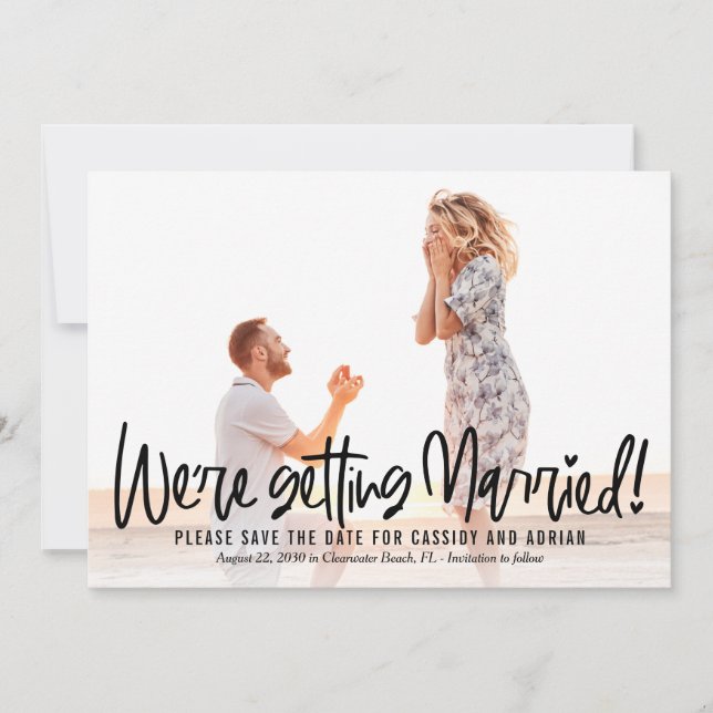 Carte De Remerciements Ecriture Fâcheuse Couleur modifiable Enregistrer L (Devant)