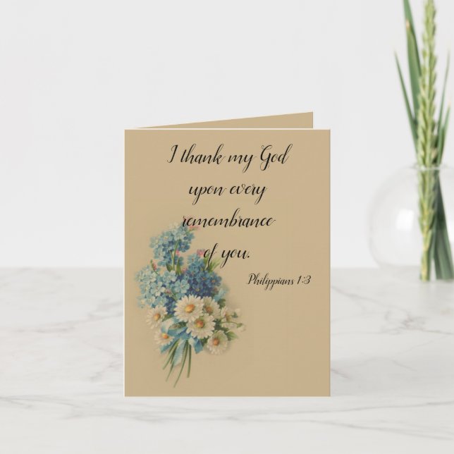 Carte De Remerciements Écriture florale personnalisable (Devant)