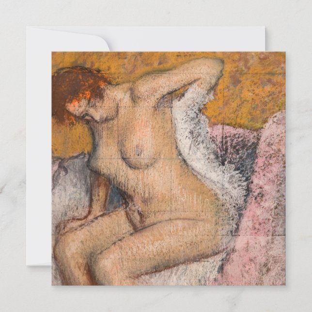 Carte De Remerciements Edgar Degas - Après le bain (Devant)