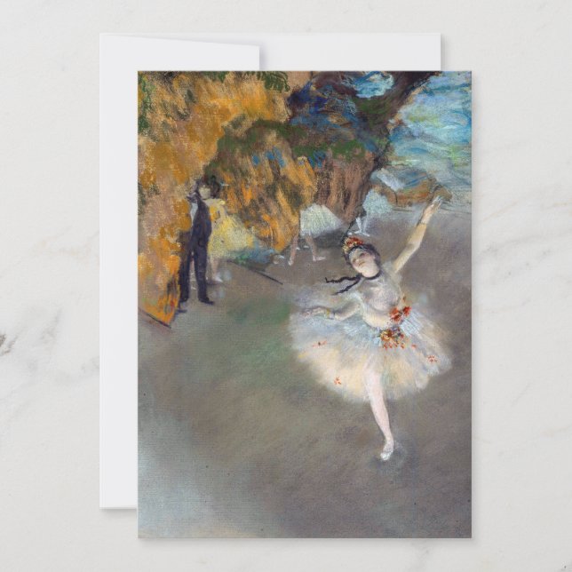 Carte De Remerciements Edgar Degas - L'Étoile / Danseur sur scène (Devant)