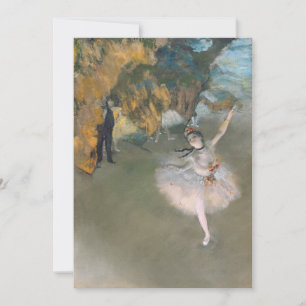 Carte De Remerciements Edgar Degas   L'étoile ou la danseuse sur scène