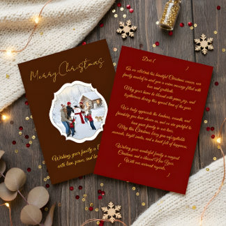 Carte De Remerciements  Editable Family Photo Christmas Card
