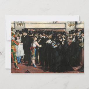 Carte De Remerciements Edouard Manet - Bal masqué à l'Opéra