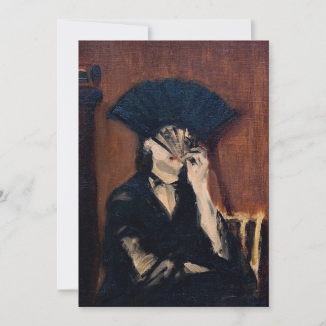 Carte De Remerciements Edouard Manet - Berthe Morisot avec ventilateur (Devant)