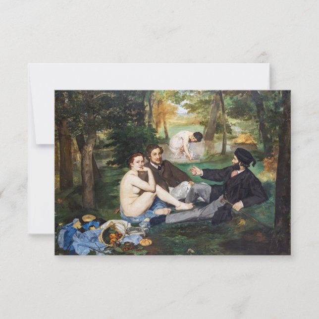 Carte De Remerciements Edouard Manet - Déjeuner sur l'herbe (Devant)