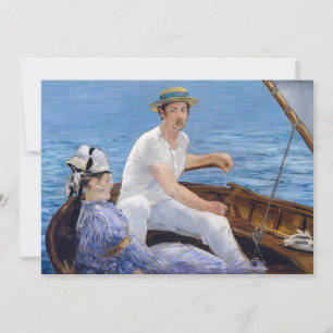 Carte De Remerciements Edouard Manet - En bateau