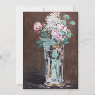 Carte De Remerciements Edouard Manet - Fleurs dans un Vase de Cristal
