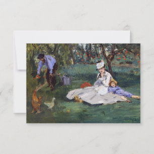 Carte De Remerciements Edouard Manet - La famille Monet dans son jardin