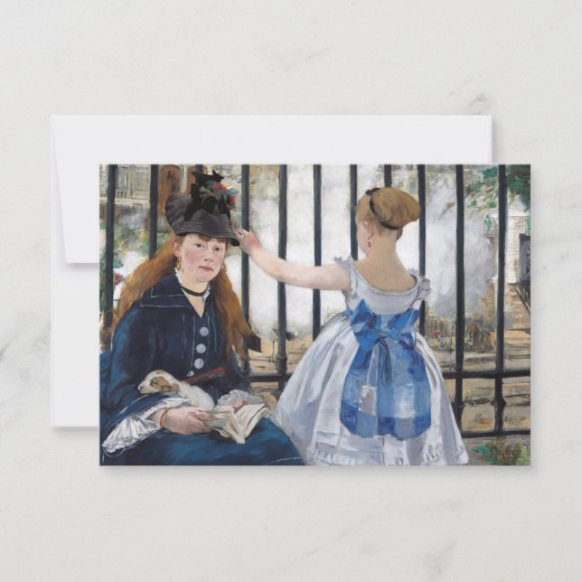 Carte De Remerciements Edouard Manet - Le Chemin De Fer (Devant)