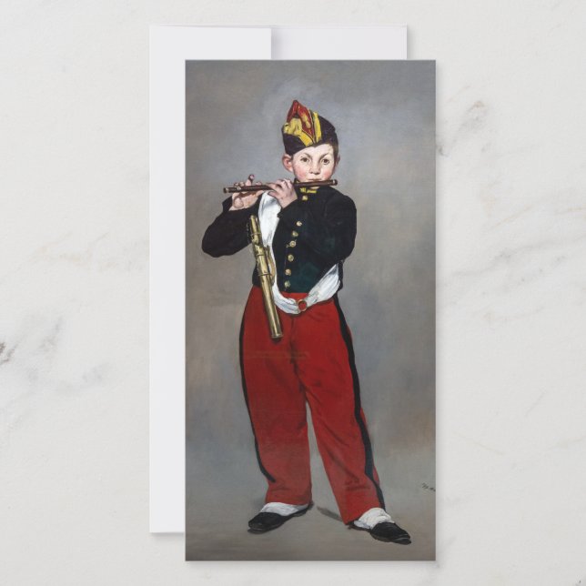 Carte De Remerciements Edouard Manet - Le Fifer / Jeune Flutiste (Devant)