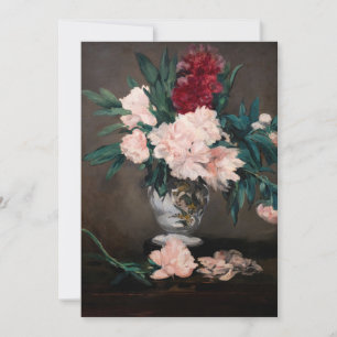 Carte De Remerciements Edouard Manet - Vase de pivoines sur petit piédest