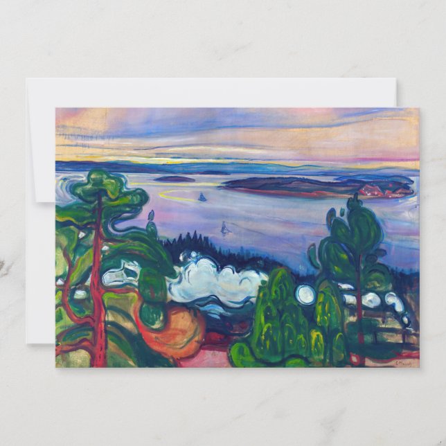 Carte De Remerciements Edvard Munch - Fumée de train (Devant)