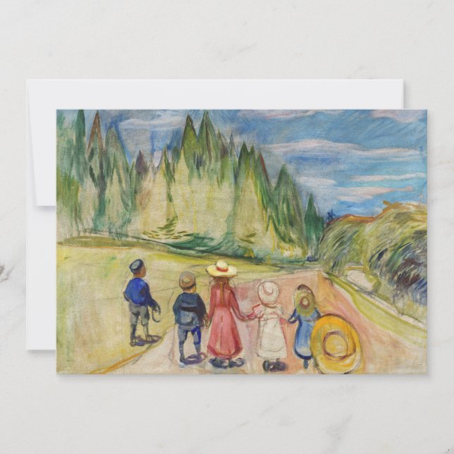 Carte De Remerciements Edvard Munch - La forêt Fairytale (Devant)