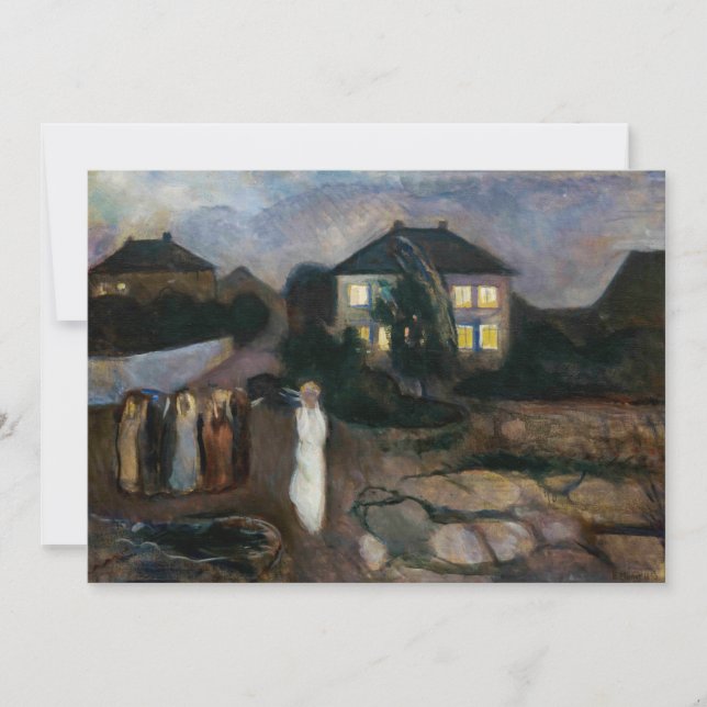 Carte De Remerciements Edvard Munch - La tempête (Devant)
