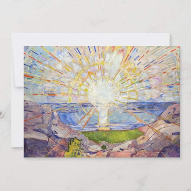 Carte De Remerciements Edvard Munch - Le Soleil 1911 (Devant)