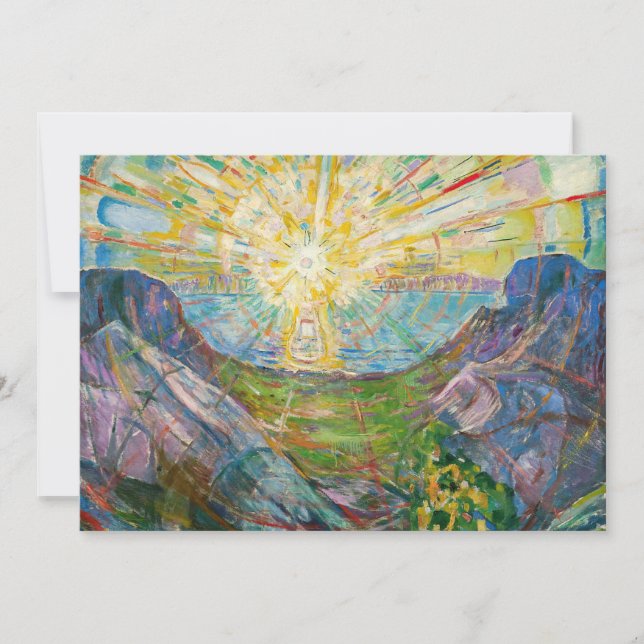 Carte De Remerciements Edvard Munch - Le Soleil 1916 (Devant)