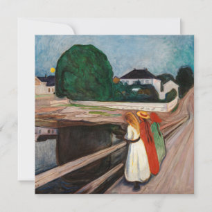 Carte De Remerciements Edvard Munch - Les filles sur le pont