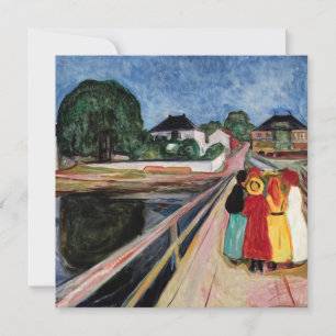 Carte De Remerciements Edvard Munch - Les filles sur le pont 1902