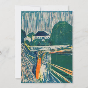 Carte De Remerciements Edvard Munch - Les filles sur le pont, Lithographe