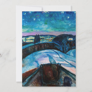 Carte De Remerciements Edvard Munch - Nuit étoilée 1922
