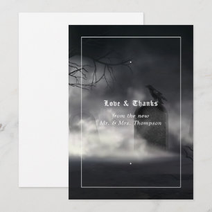 Carte De Remerciements Eerie Gothic Mariage