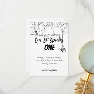 Carte De Remerciements Éffrayant   Halloween 1er anniversaire   Éffrayant
