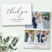 Élégance minimaliste Calligraphie 4 Photo repliée