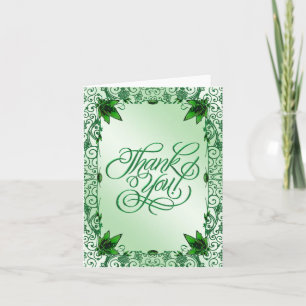 Carte De Remerciements Elegant 55th Wedding Anniversary Thank You Card