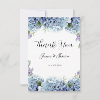 Carte De Remerciements Élégant Aquarelle de Fleurs de Ne Pas Oublier