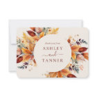 Élégant automne Feuilles Mariage automne