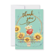 Elegant Baby personalized Flat Thank You Card