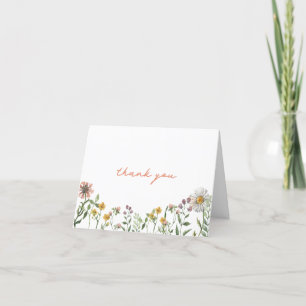 Carte De Remerciements Elégant Baby shower aquarelle