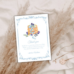 Carte De Remerciements Élégant Baby shower de cancake aux bleuets françai