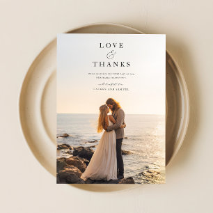 Carte De Remerciements Elegant Beach Destination Mariage 2 Photo