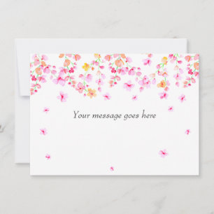 Carte De Remerciements Élégant Blossom de votre message