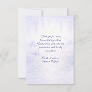 Carte De Remerciements Elegant Botanical Wedding