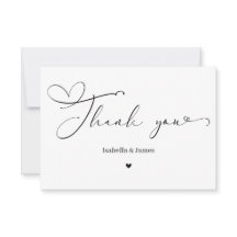 Élégant Calligraphie Simple Cœur Mariage